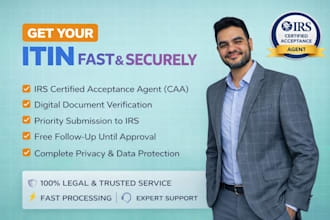 help you get itin number as irs certified acceptance agent caa
