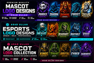 design a professional gaming logo for streamers and esports brands