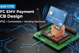 design nfc emv contactless credit card reader pcb for esp32 vending