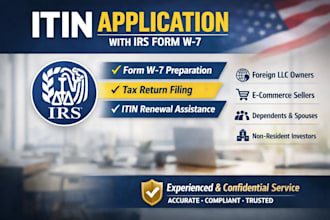 prepare and file your itin application with irs form w7