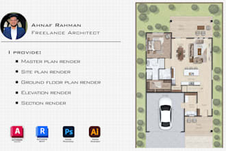 render professional 2d colored floor plans for real estate