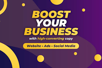 write website, ads and landing page content as your copywriter