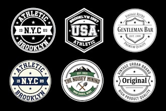 design custom retro vintage badges, monograms and hipster logo