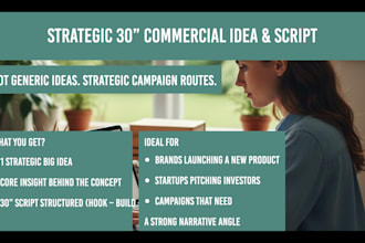 create and write tv ads based on your brief