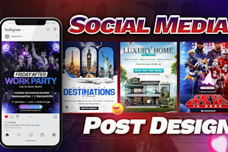 design modern social media posts, banner ads for instagram, facebook or linkedin
