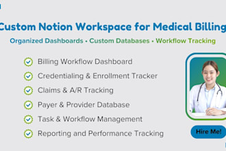 help you build a complete notion workspace for medical billing
