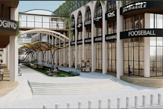 design anytype of office, commercial, retail and public interior and exterior