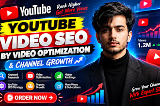 be your youtube manager for video SEO optimization and channel growth