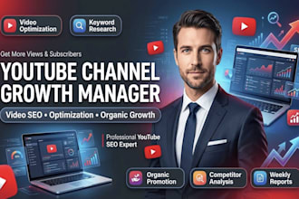 be your youtube channel growth manager by video optimization