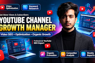 be your youtube channel growth manager by video optimization