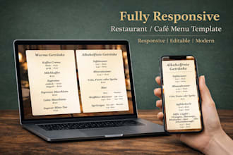 provide a clean and responsive restaurant website template built with pure HTML