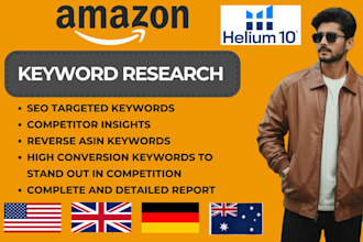 amazon keyword research for listing SEO using helium 10