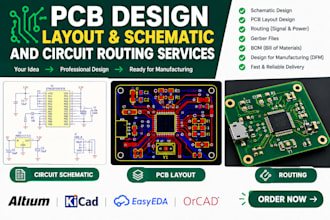 do pcb design pcb layout and circuit schematic and routing services