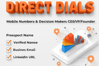 provide b2b leads with direct dial and mobile cell phone numbers