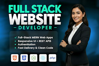 build fullstack website as a web developer, website development