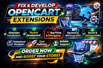 fix develop new extension in opencart