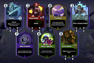 illustrate custom playing cards, tarot cards, tcg cards, and playmats