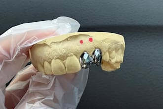 design the 3d model for closed faced grillz