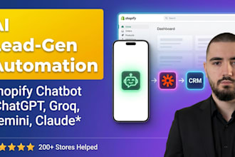 setup ai lead gen chatbot and automations for your shopify store