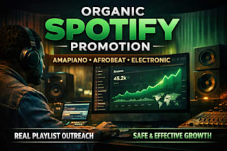 do organic spotify promotion music submission for amapiano artist