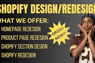 design or redesign a high converting shopify homepage
