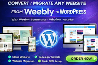 convert weebly website design to wordpress wix squarespace webflow migration