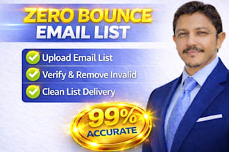 clean and verify your email list for better deliverability and low bounce rate