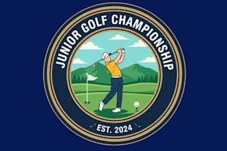 make unique junior golf championship logo for your brand
