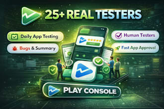 hire real humans 12 testers for google play console closed testing app