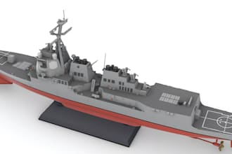 create realistic 3d ship, boat, yacht, and naval vessel models and renders