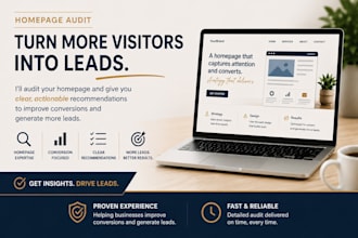 audit your homepage to improve conversions and leads
