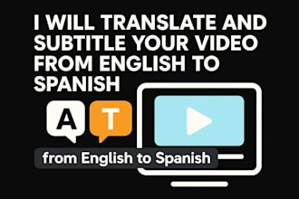 fix and edit your srt subtitles in english and spanish