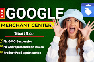 fix google merchant center suspension, shopping ads and misrepresentation issues
