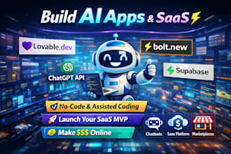 teach you lovable dev bolt new and ai app development to build real saas fas