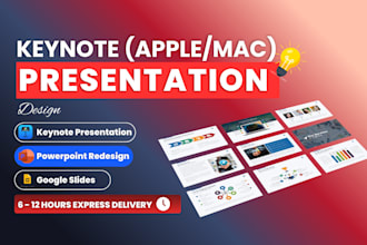 redesign or create keynote presentation with animations