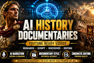 create cinematic ai history documentary youtube videos