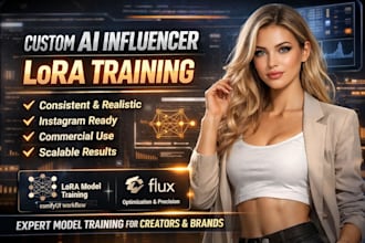 train custom ai influencer lora model for instagram and creators