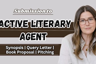 research and submit your query letter, synopsis to verified literary agents