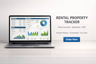 design rental property tracker excel, real estate ROI calculator, income expense