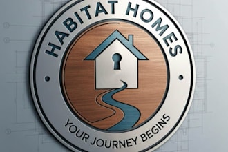 create professional real estate logo with brand style guide