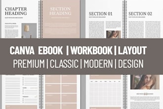create editable canva ebook workbook design for coaches and authors