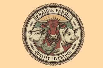 do creative and good looking livestock logo design