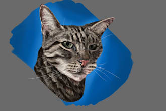paint a digital pet portrait