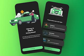 develop school driving app, learning app, skills learning app, studying app