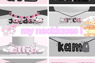 make a custom ugc necklace with a name for roblox