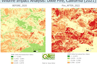 do satellite analysis for change detection and wildfires