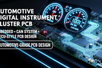 develop automotive digital instrument cluster pcb, can and ecu design