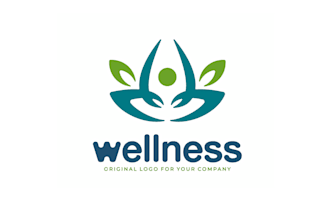 create graceful and fantastic wellness center logo design