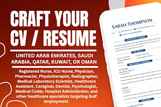 write international healthcare resume gulf nursing medical ats CV