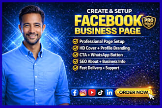 create, setup, and optimize a  facebook business page or fan page